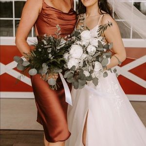 Revelry Skye Midi Satin Dress